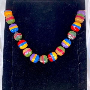 Handmade African Clay beaded necklace
